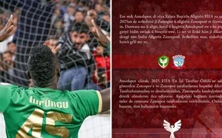 Amedspor'dan Zaxospor'a Tarihi Destek: 2025 FIFA En İyi Taraftar Ödülü İçin Kenetlenme Çağrısı